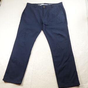 Mugsy Pants Mens 38x30 Blue Morgans Chino Straight Fit Stretch 5 Pocket